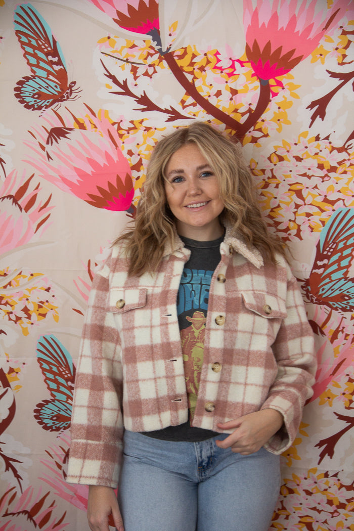 PINK PINK Plaid Jacket