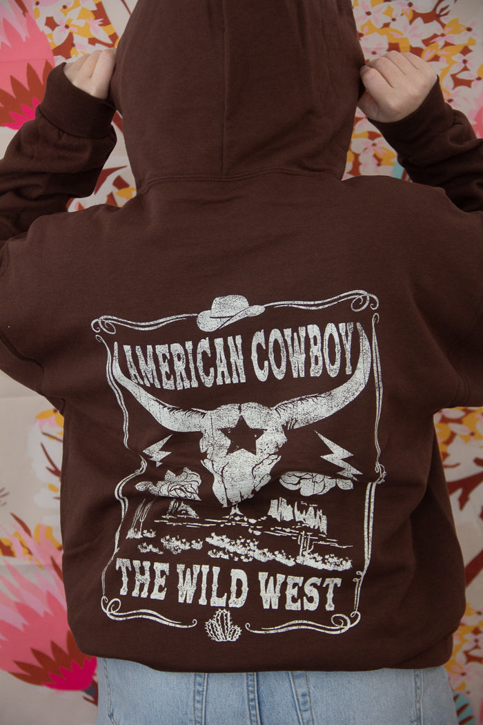 Wild Wild West Hoodie in Brown