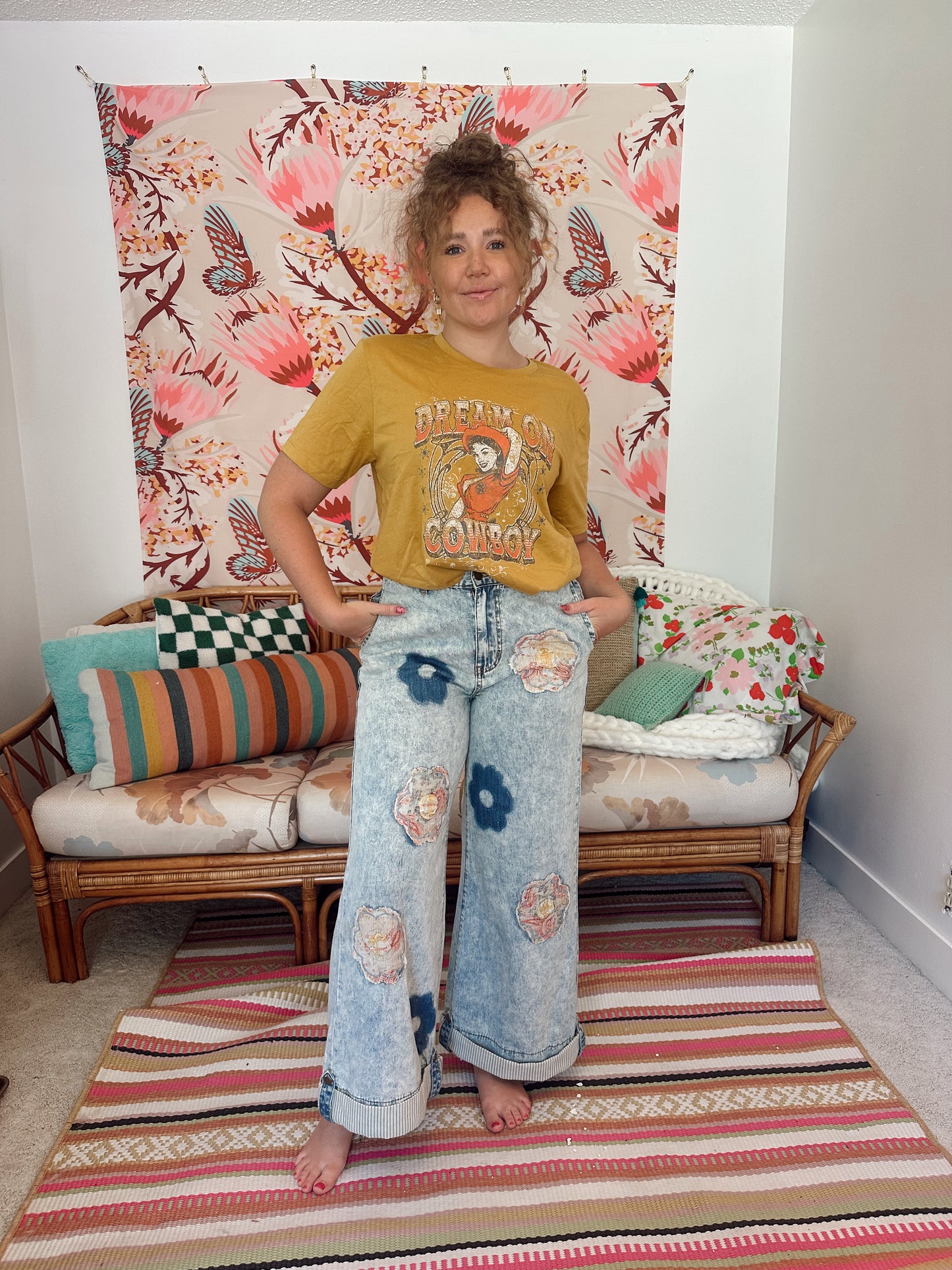 The Flatter Me Floral Jeans