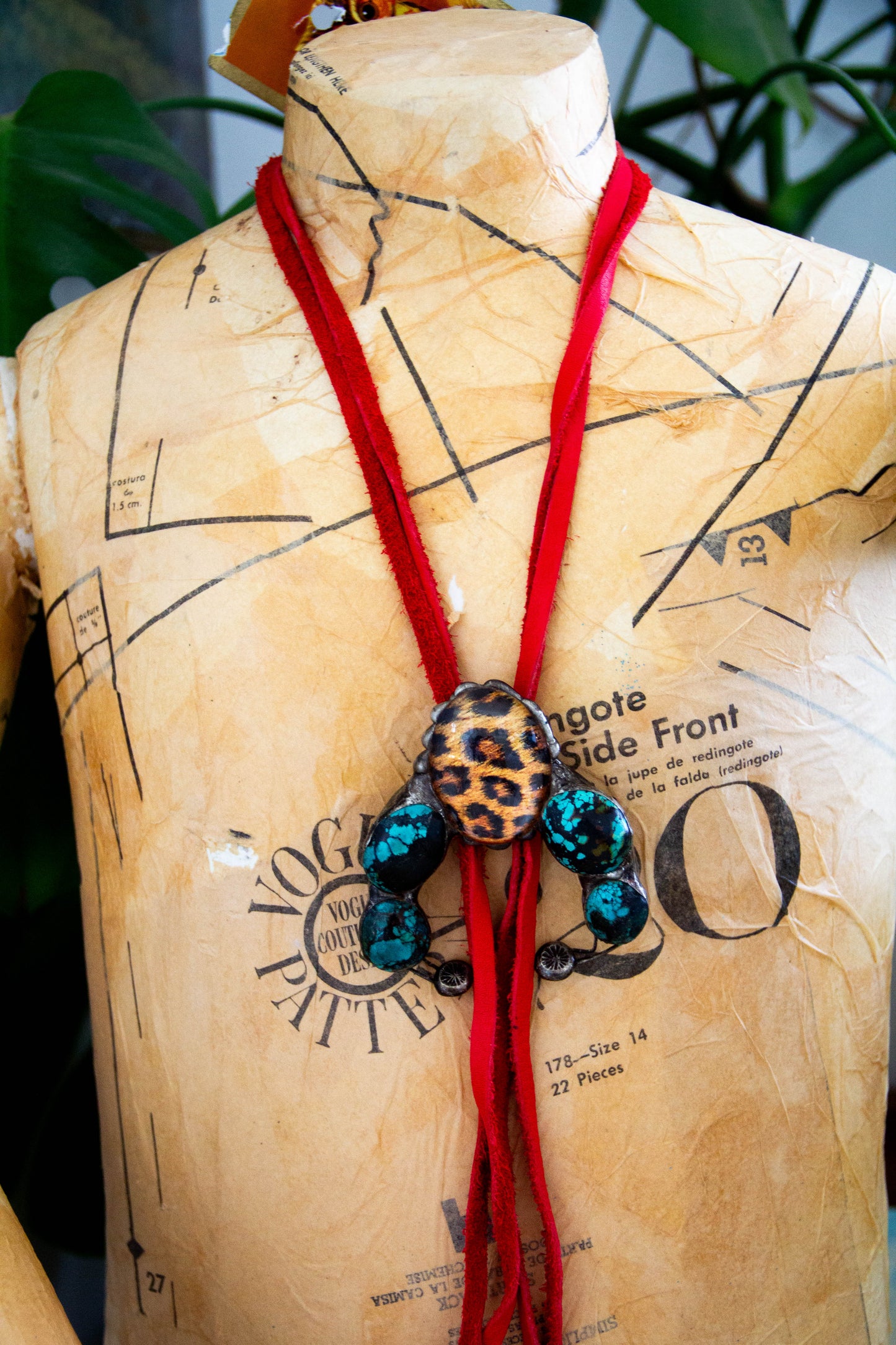 The Red Bolo Naja Necklace