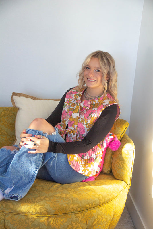 Tied In Vintage Florals Vest