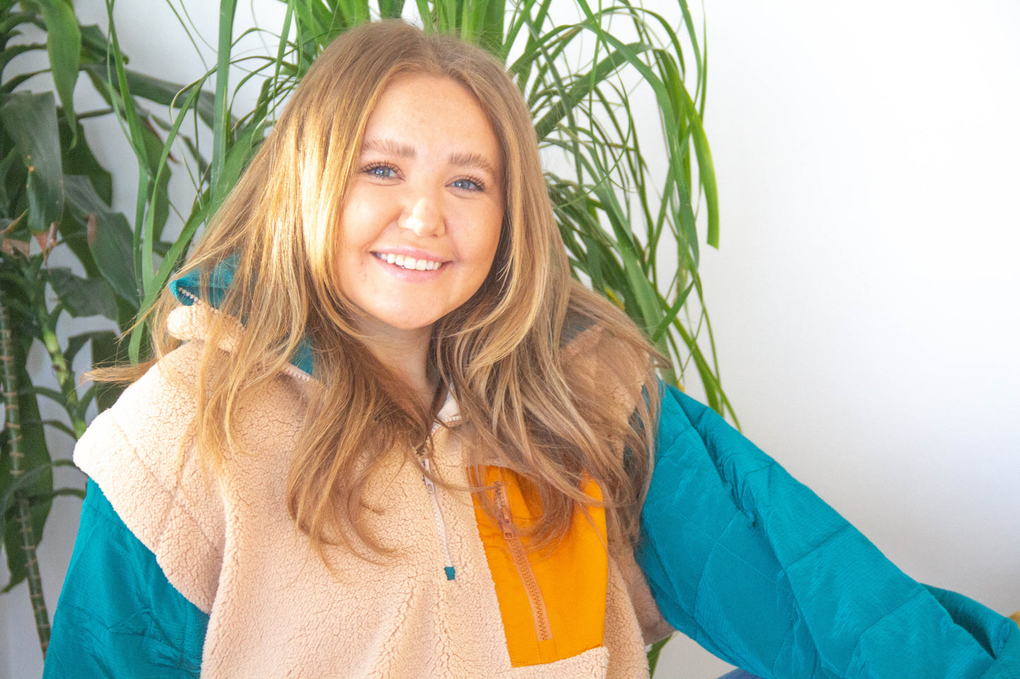 Color Block Cool Quarter Zip-Up