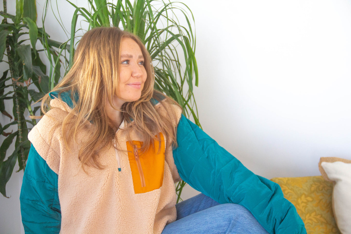 Color Block Cool Quarter Zip-Up