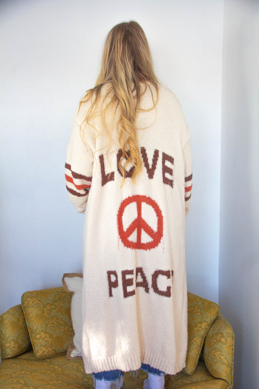 Love & Peace Long Cardigan